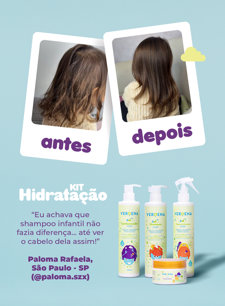 hidratação para cabelo infantil