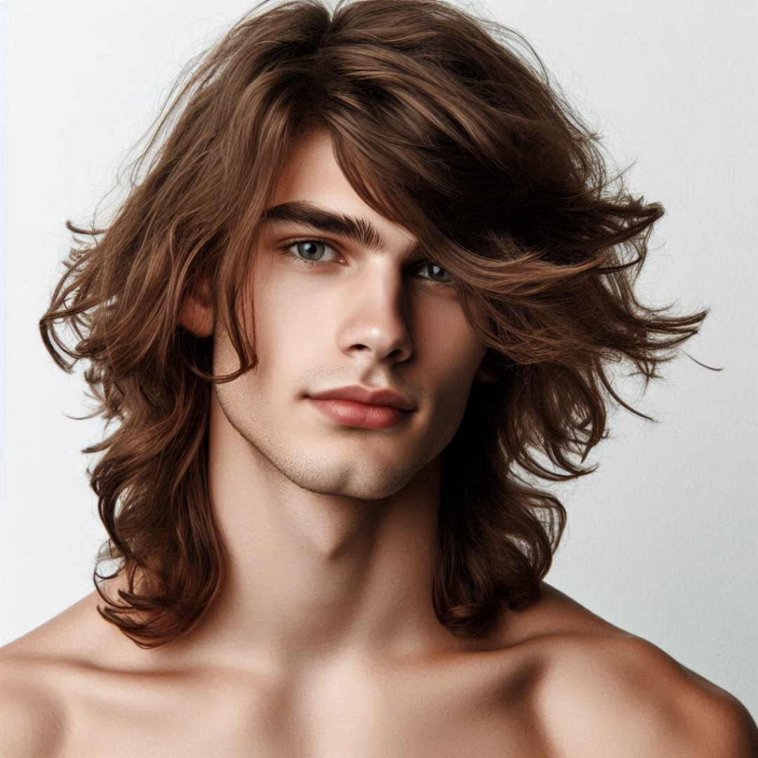 corte em camadas para cabelo masculino volumoso