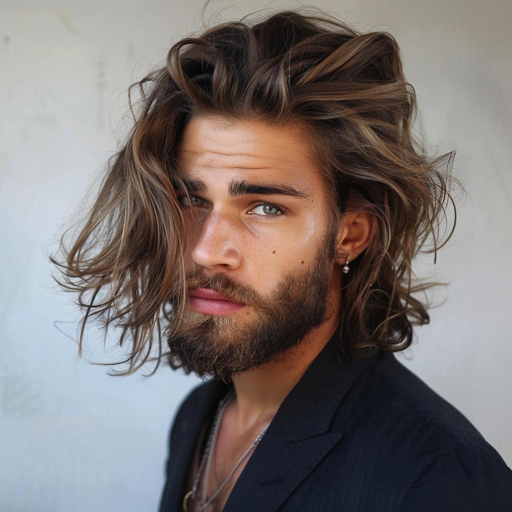 Homens De Cabelo Grande