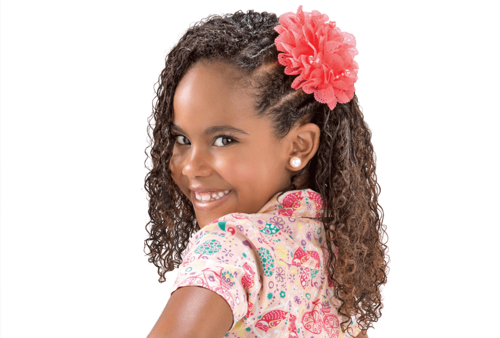 penteado infantil com laço grande