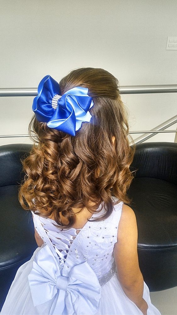 penteado infantil com laço para escola