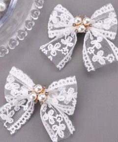 laços de cabelo para bebe com perolas vs laços de cetim