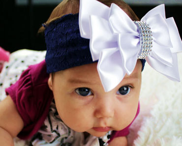 preço medio laço de cabelo bebe com perolas