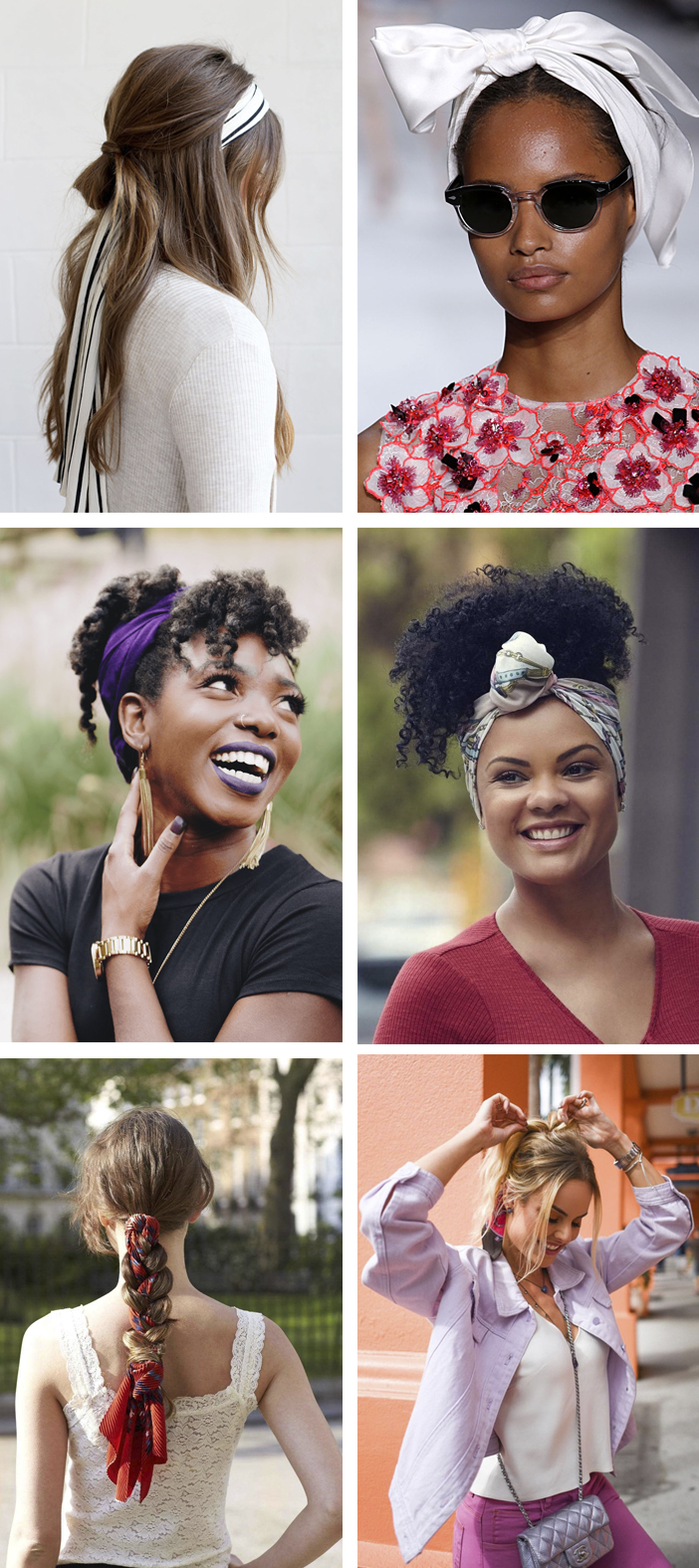 lenço em cabelo curto