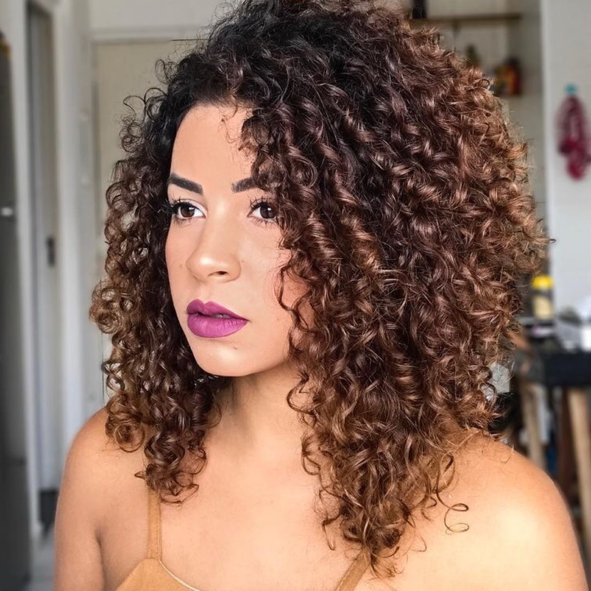 long bob assimétrico cabelo ondulado