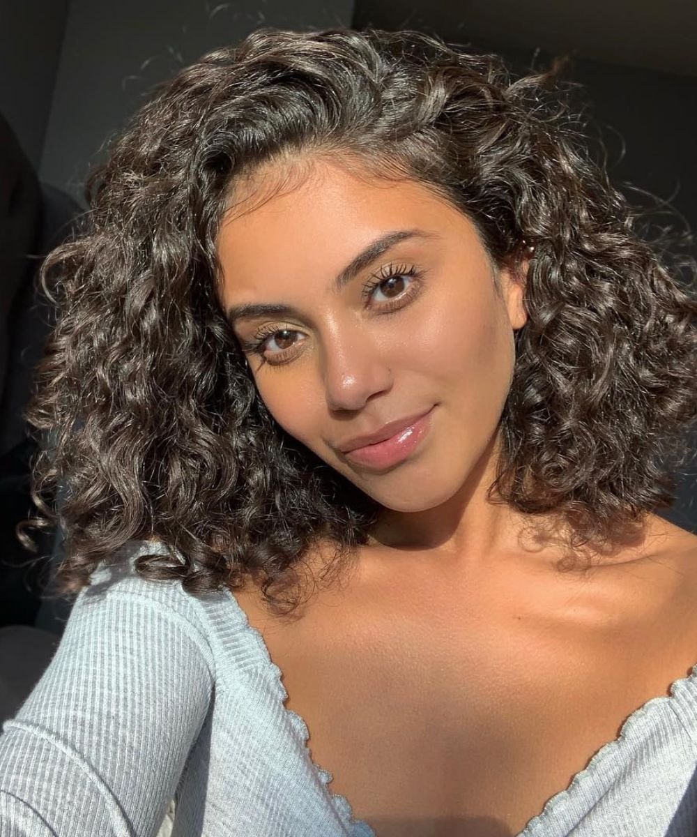 long bob repicado cabelo ondulado