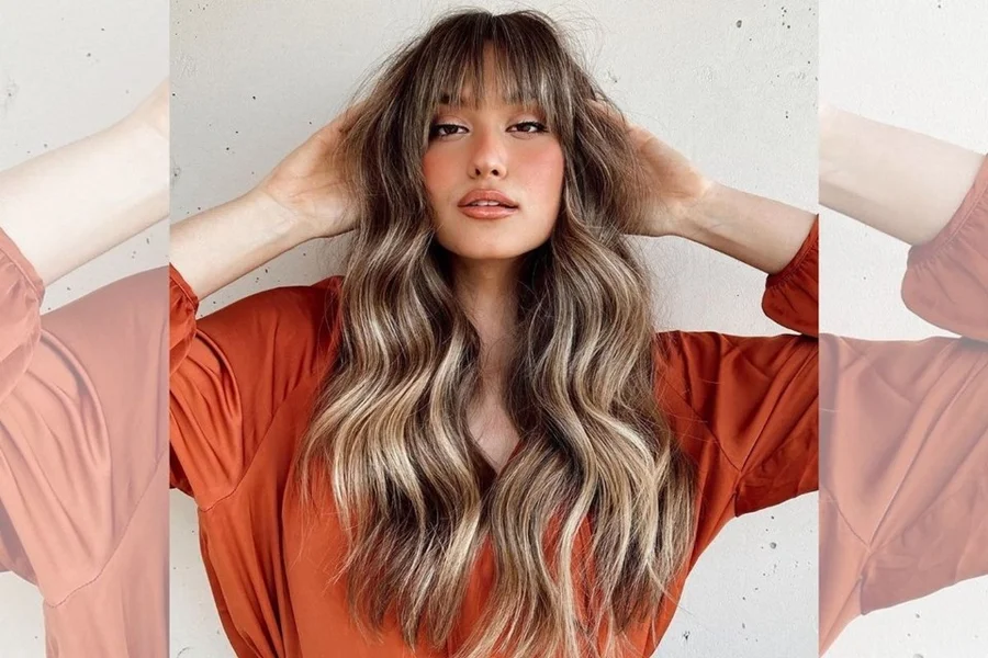 luzes finas no cabelo