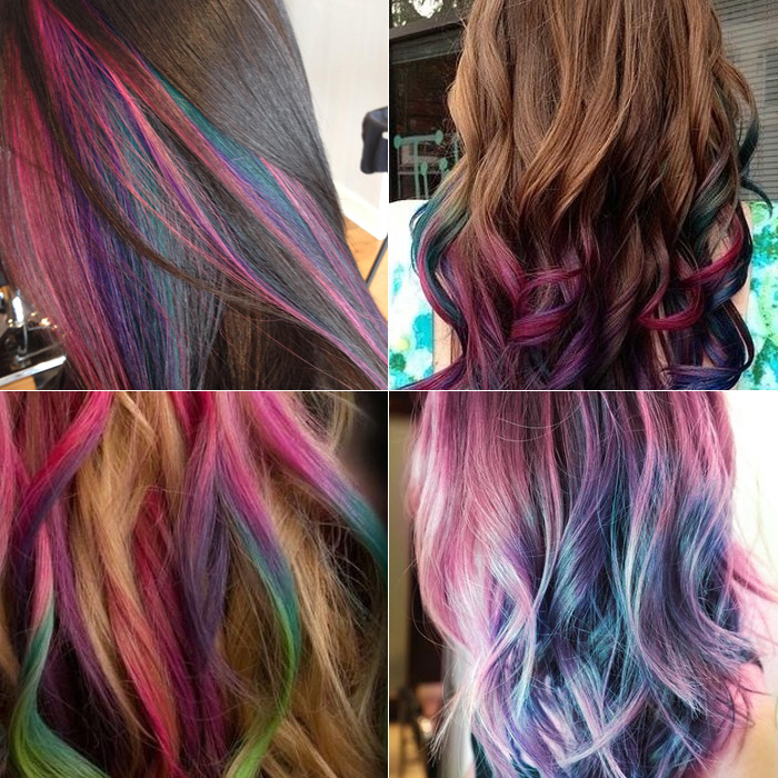 Inspirações de Mechas Coloridas para Cada Tipo de Cabelo