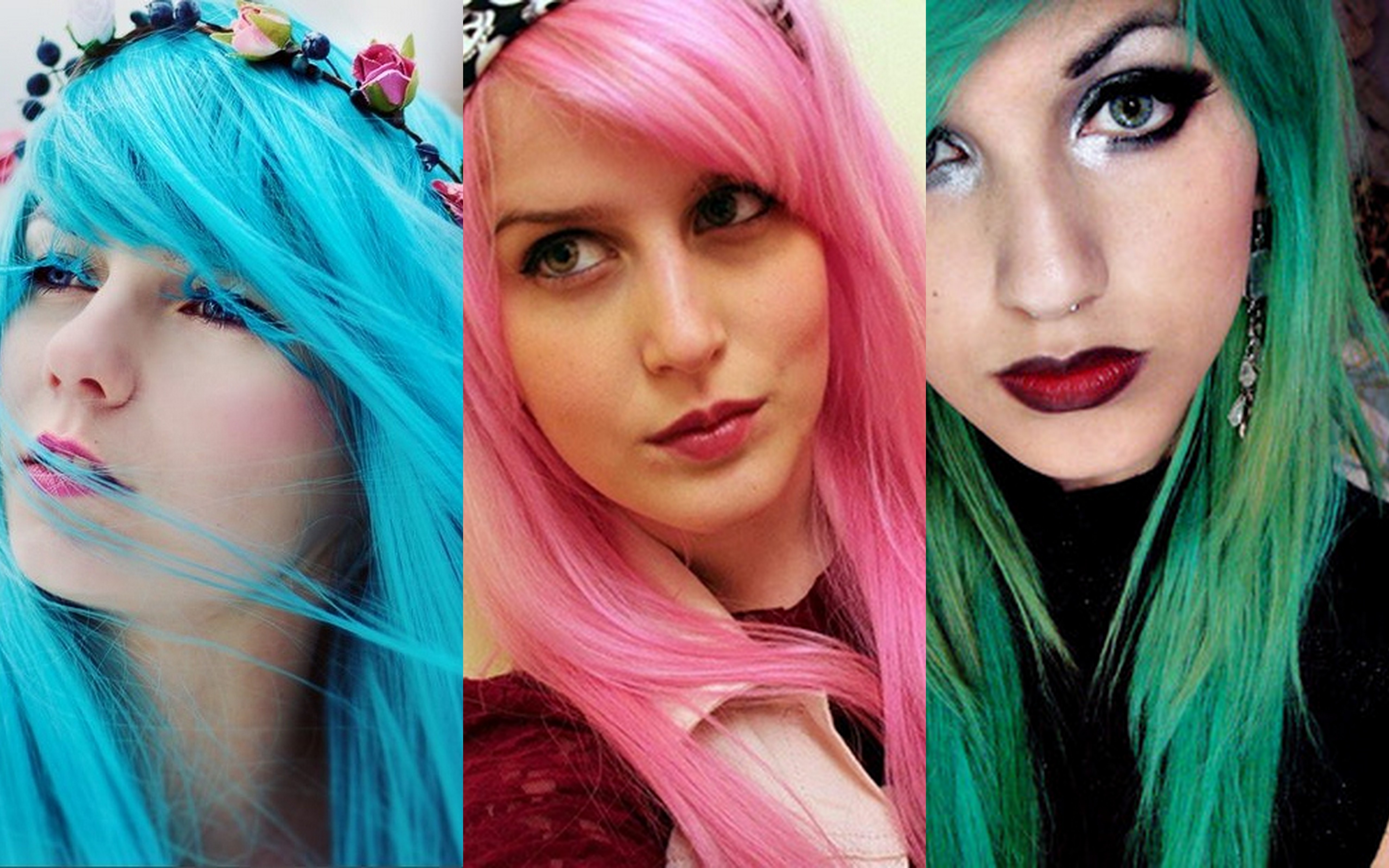 meninas de cabelos coloridos