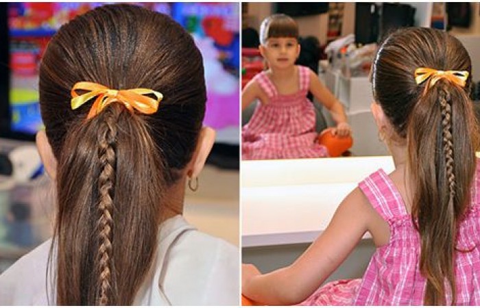 penteado infantil space buns