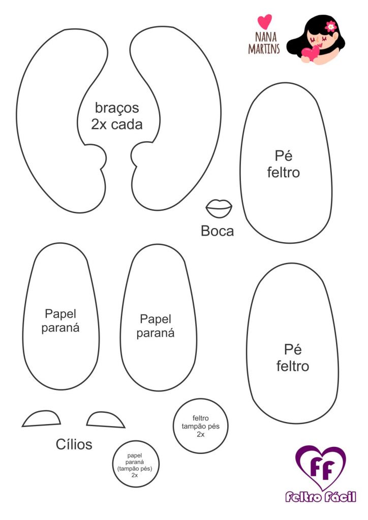 Guia Completo de Materiais para Cabelo de Boneca em Feltro