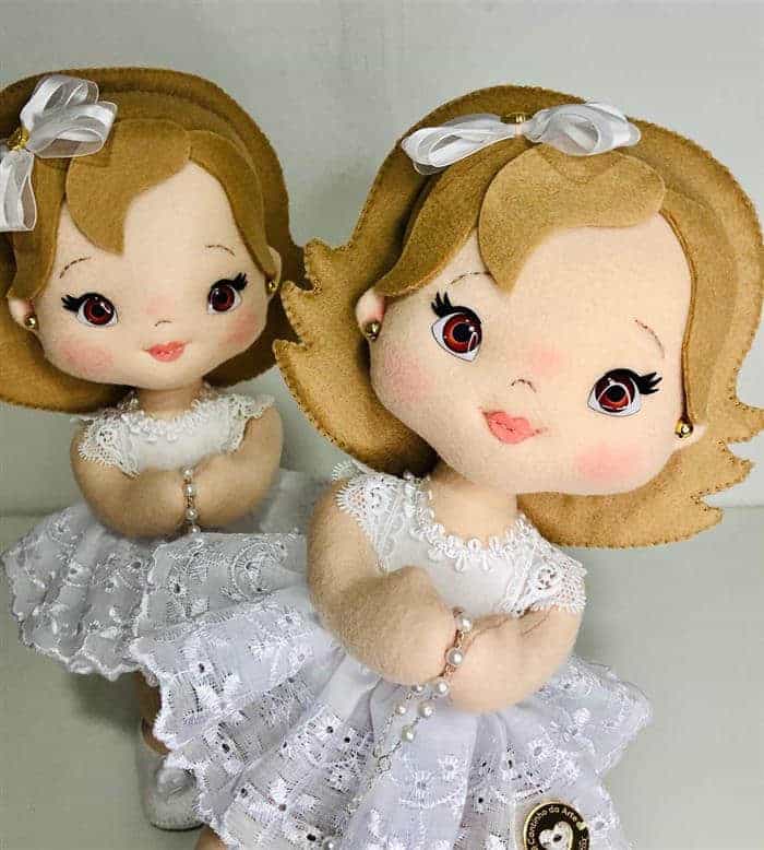 molde cabelo boneca feltro