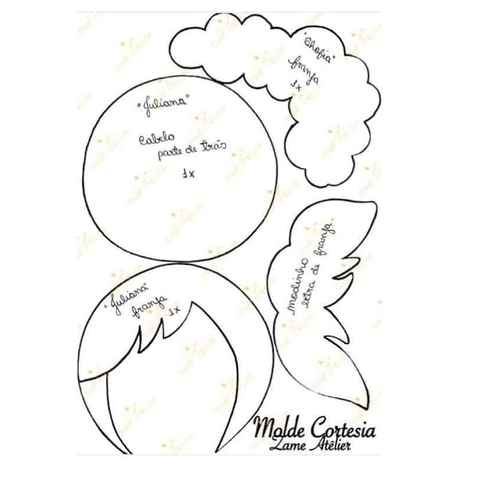 molde de cabelo de menina