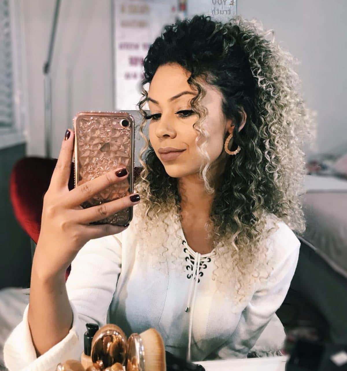 ombre hair cabelo cacheado