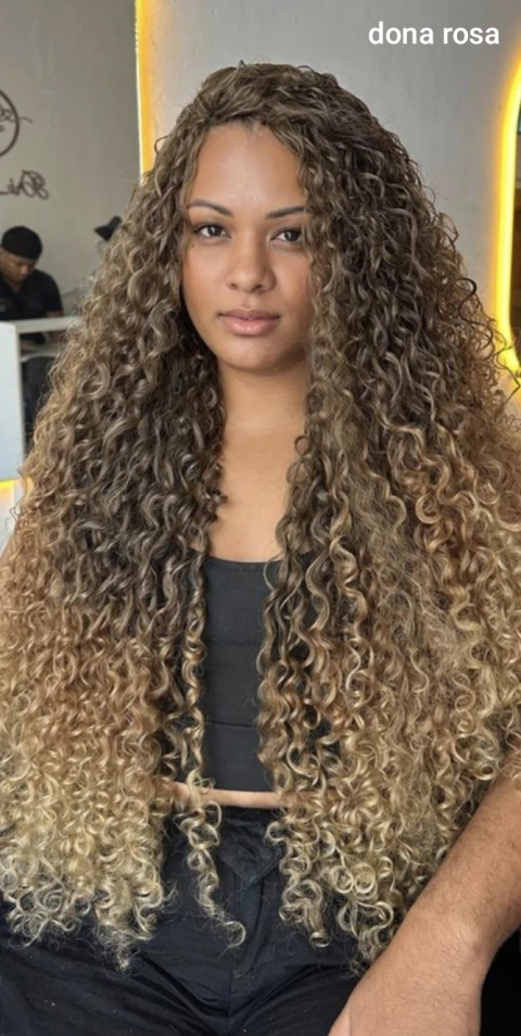 ombre hair cabelo cacheado