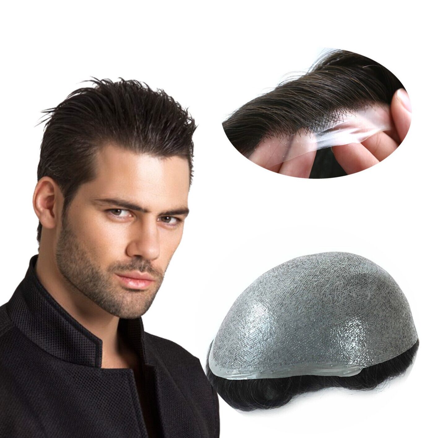 Prótese capilar masculina seda