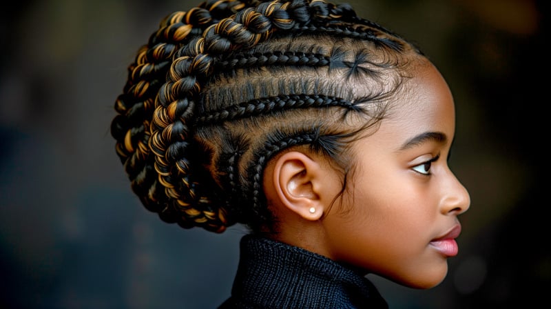 box braids infantis cabelo liso