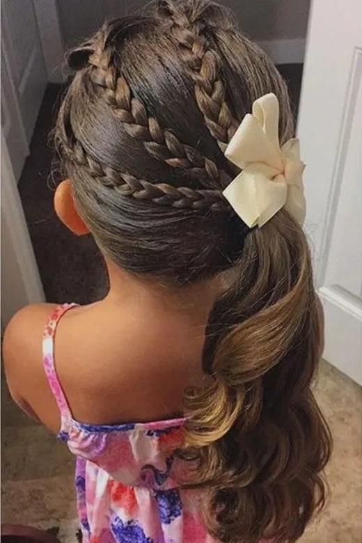 penteado infantil cabelo comprido liso