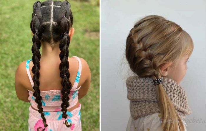 penteado infantil cabelo comprido com laço