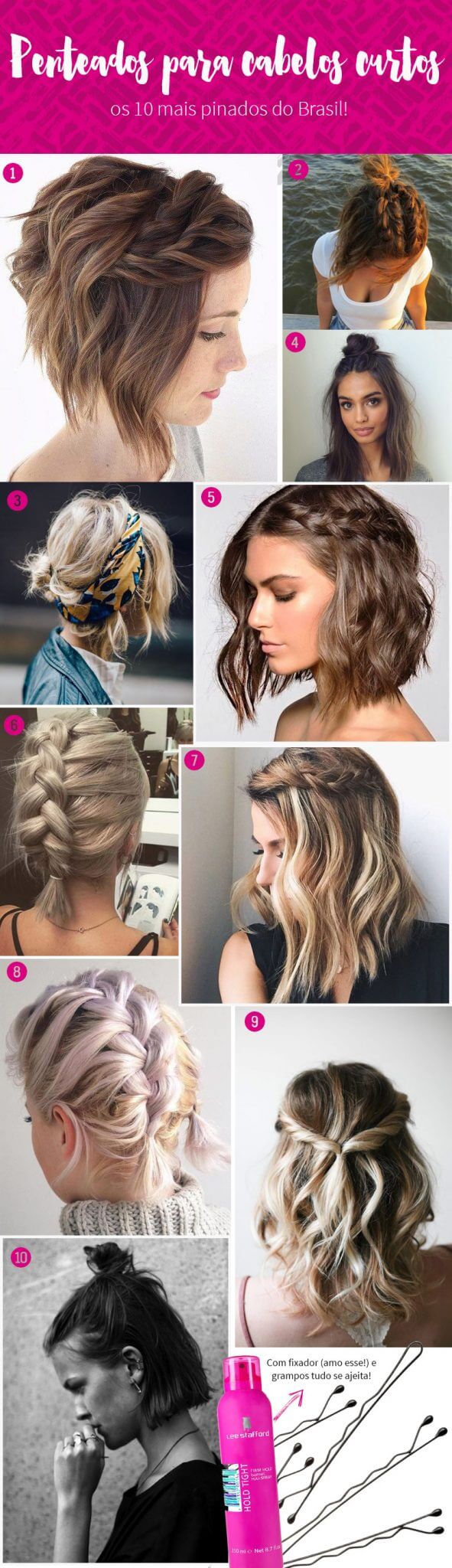 5 Penteados Rápidos e Estilosos para Cabelo Curto
Como Fazer o Penteado Durar o Dia Todo em Cabelos Curtos
Os Melhores Acessórios para Turbinar seu Penteado de Cabelo Curto
Trança Embutida Lateral: O Guia Completo para Cabelos Curtos
Do Clássico ao Moderno: Variações de Coques para Cabelo Curto