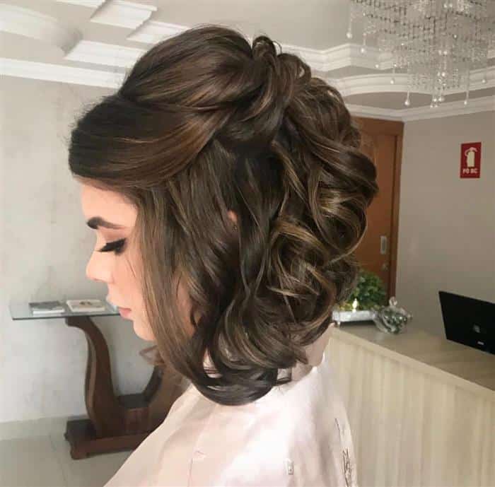 penteado com laço cabelo curto formatura