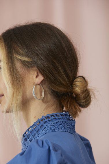 coque baixo cabelo médio