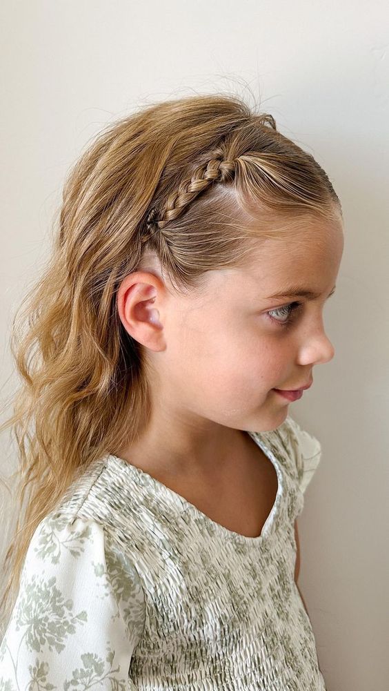penteado infantil cabelo médio semi preso