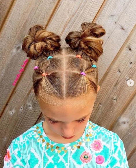 penteado infantil cabelo médio com gelatina