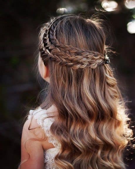 penteado infantil com liguinhas