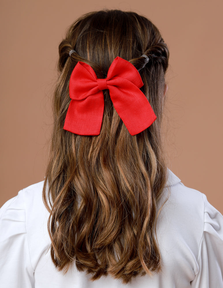 acessório cabelo infantil laço vermelho