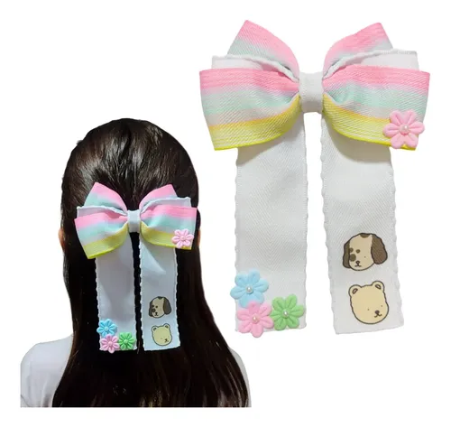 penteado com laço para escola