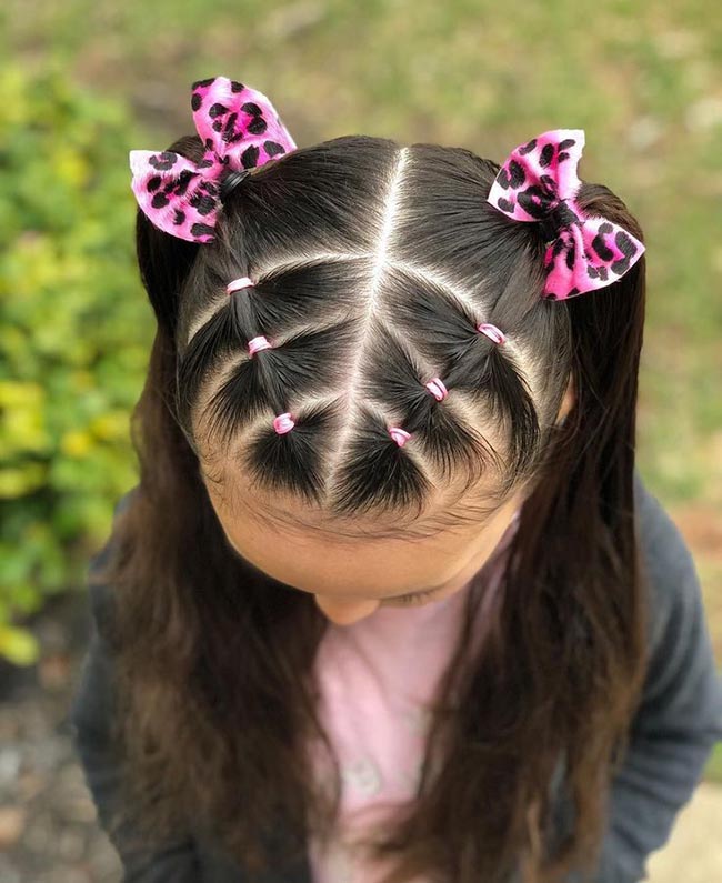penteado de borrachinha infantil cabelo curto