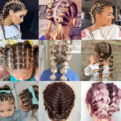 penteado de borrachinha infantil moderno