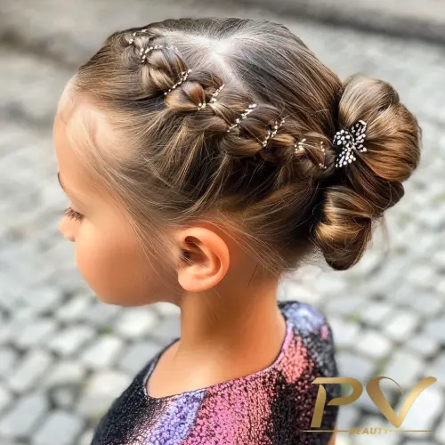 penteado princesa cabelo cacheado infantil