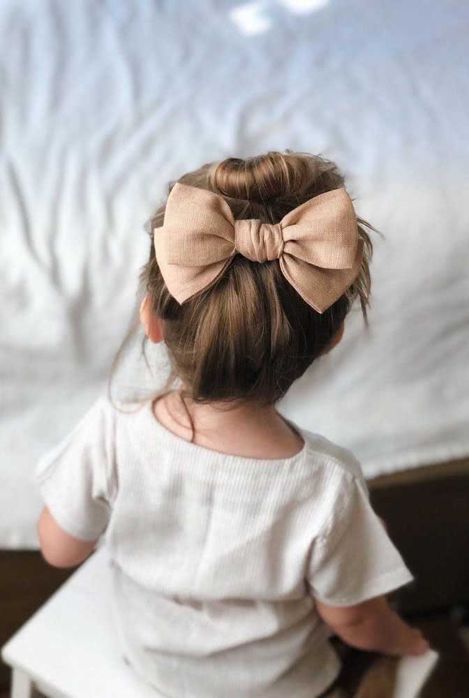 penteado infantil laço com maria chiquinha