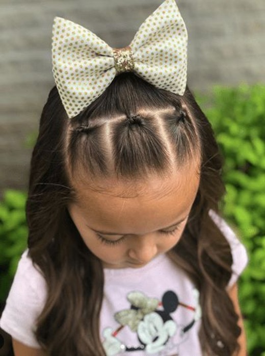 penteado infantil laço fácil