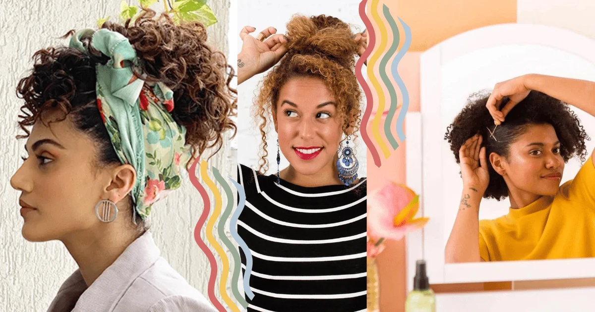 penteado fácil para cabelo cacheado