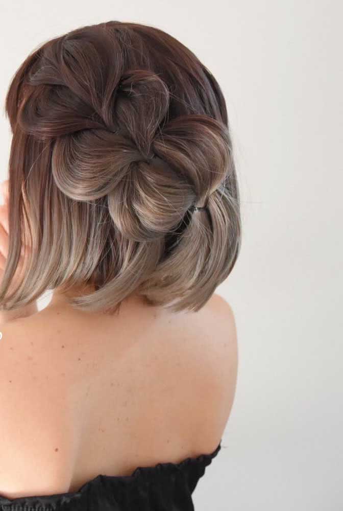 penteado festa cabelo curto