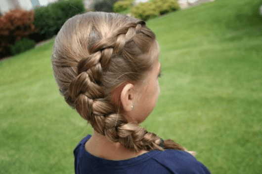 penteado formatura infantil trança lateral