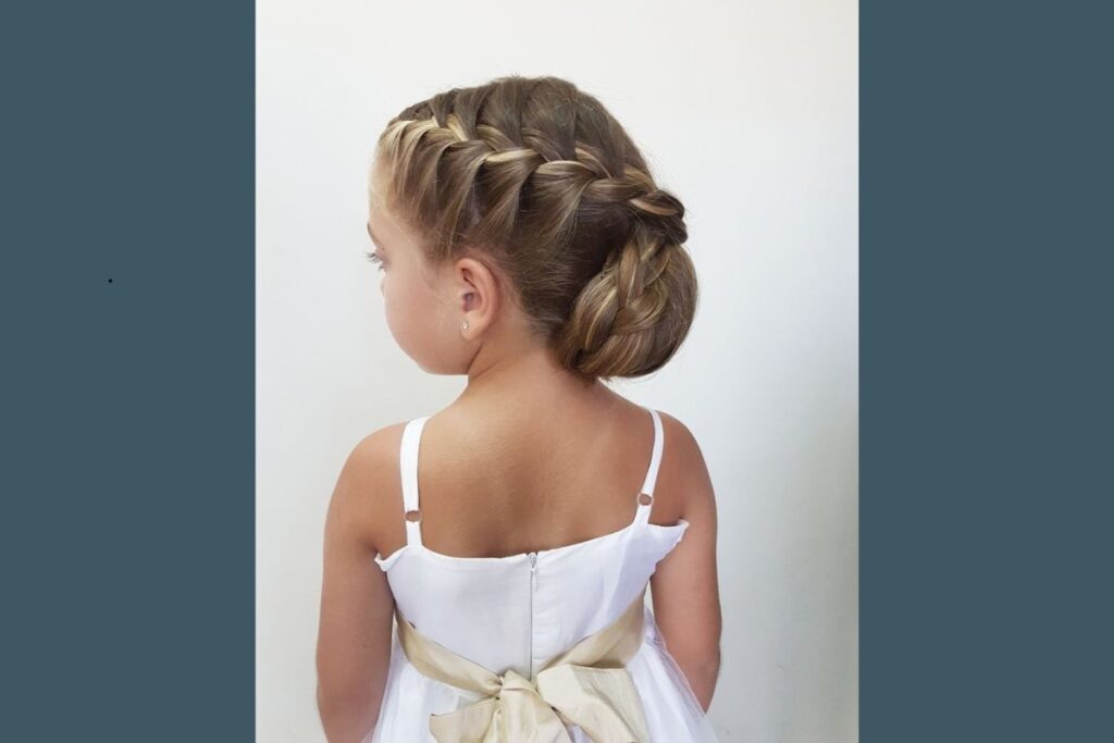 penteado formatura infantil coque trança