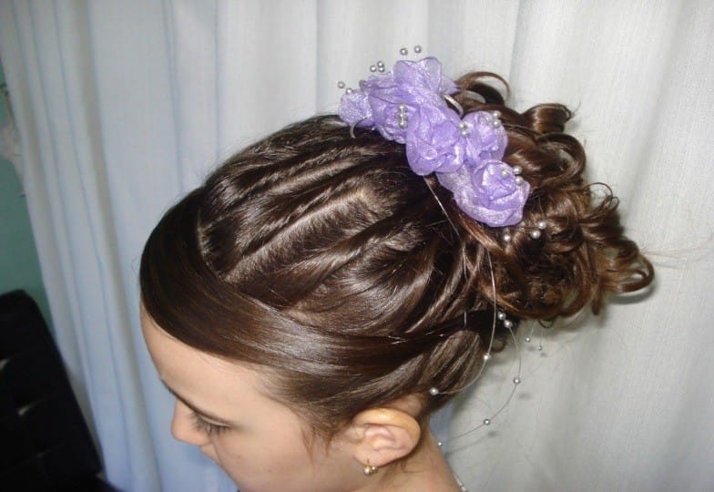 penteado formatura infantil trança com laço