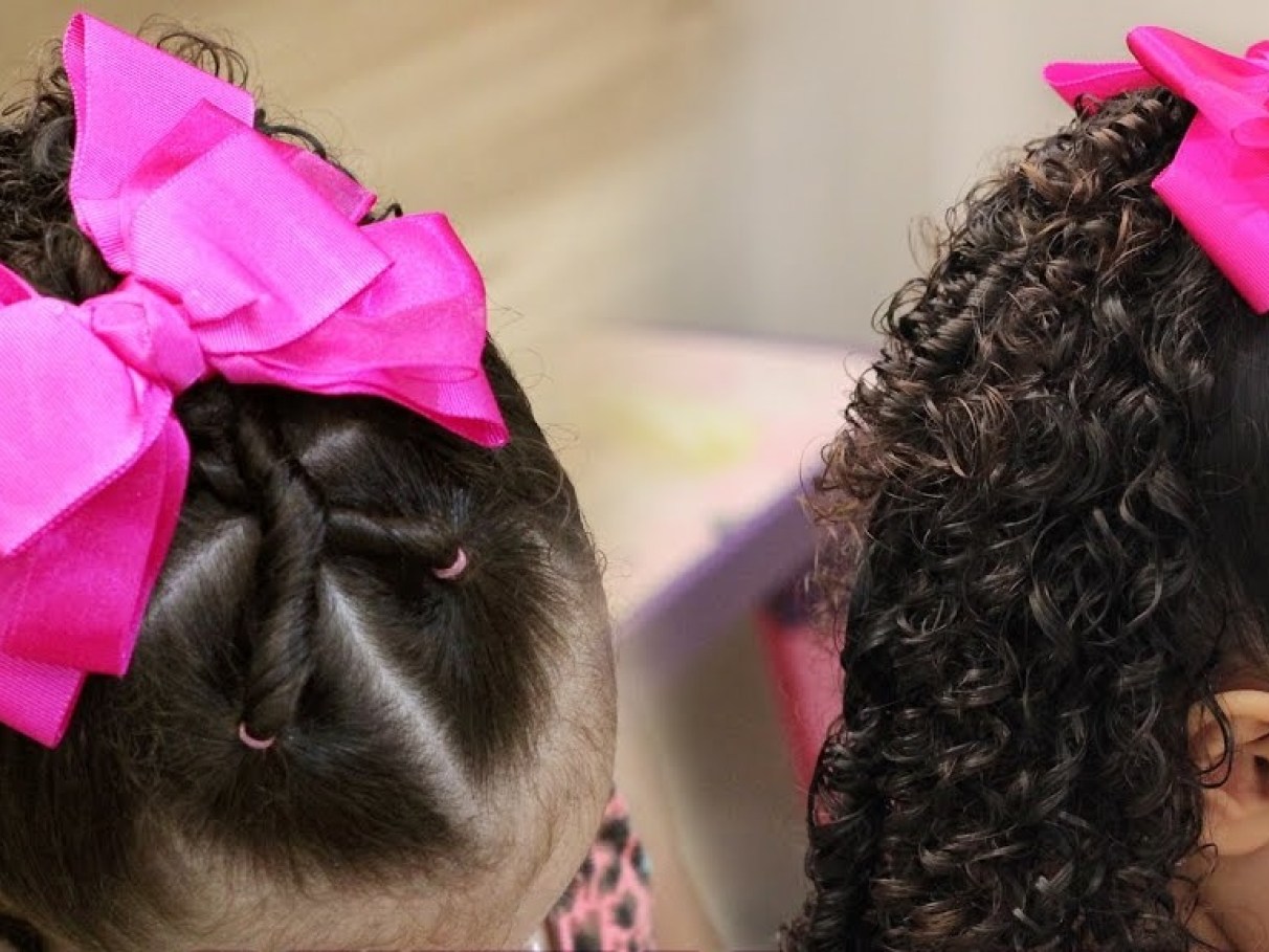 Penteado infantil cabelo cacheado 3 anos