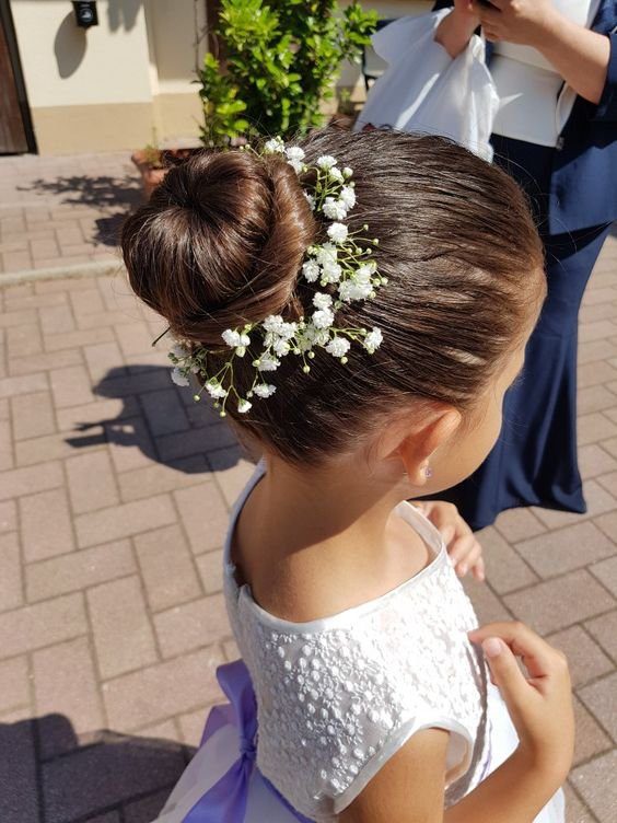 penteado infantil casamento franja solta
