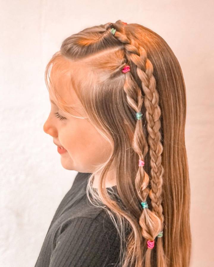 penteado infantil com xuxinha para festa junina