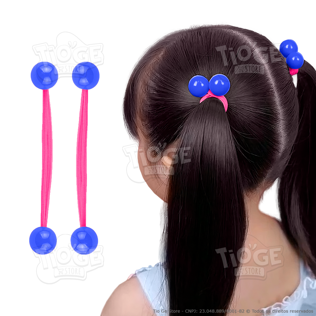 penteado infantil com xuxinha para cabelos cacheados