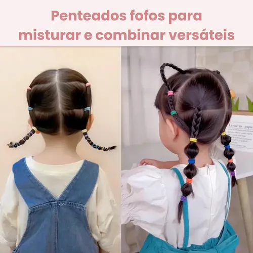 penteado infantil com xuxinha estilo trança falsa