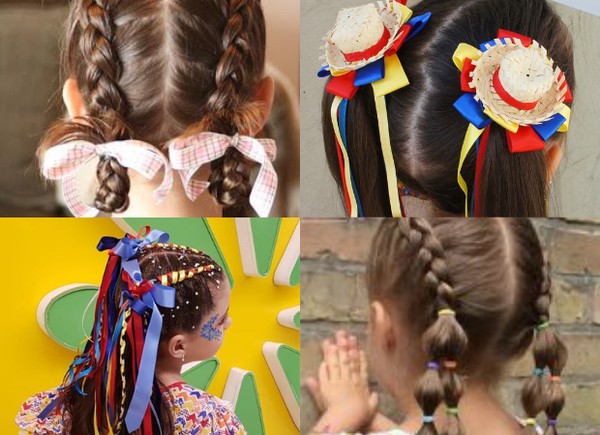 penteado infantil festa temática