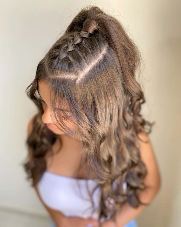 penteado infantil com trança embutida