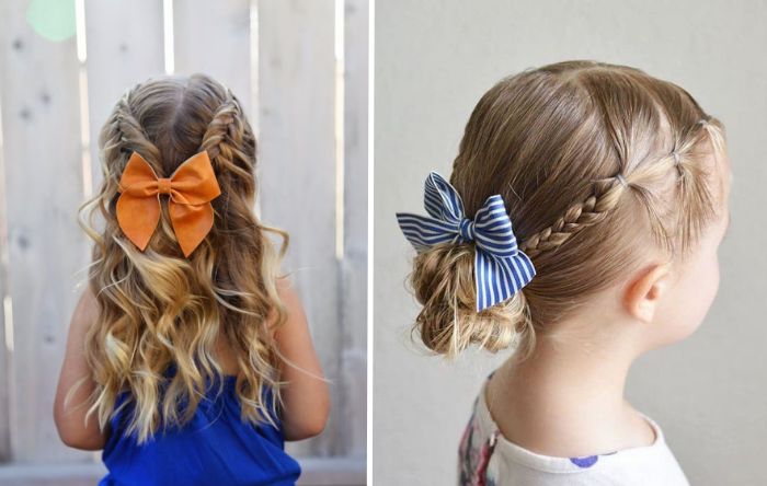 penteado infantil com trança para cabelo cacheado