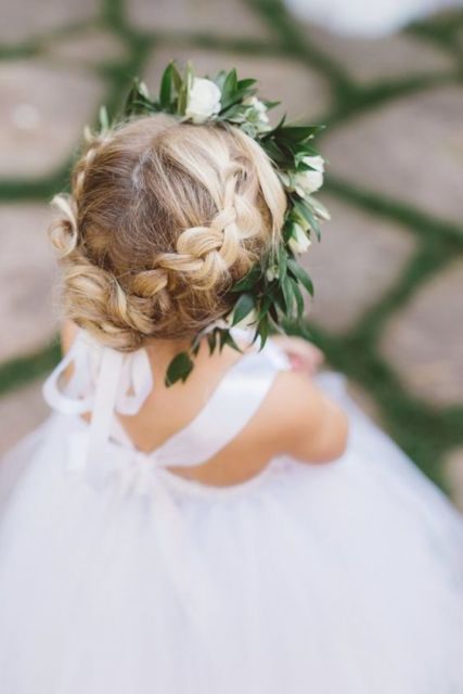 penteado infantil para casamento cabelo curto trança